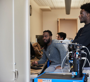 Black students in STEM workshop