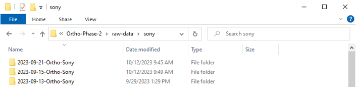 Session folder names