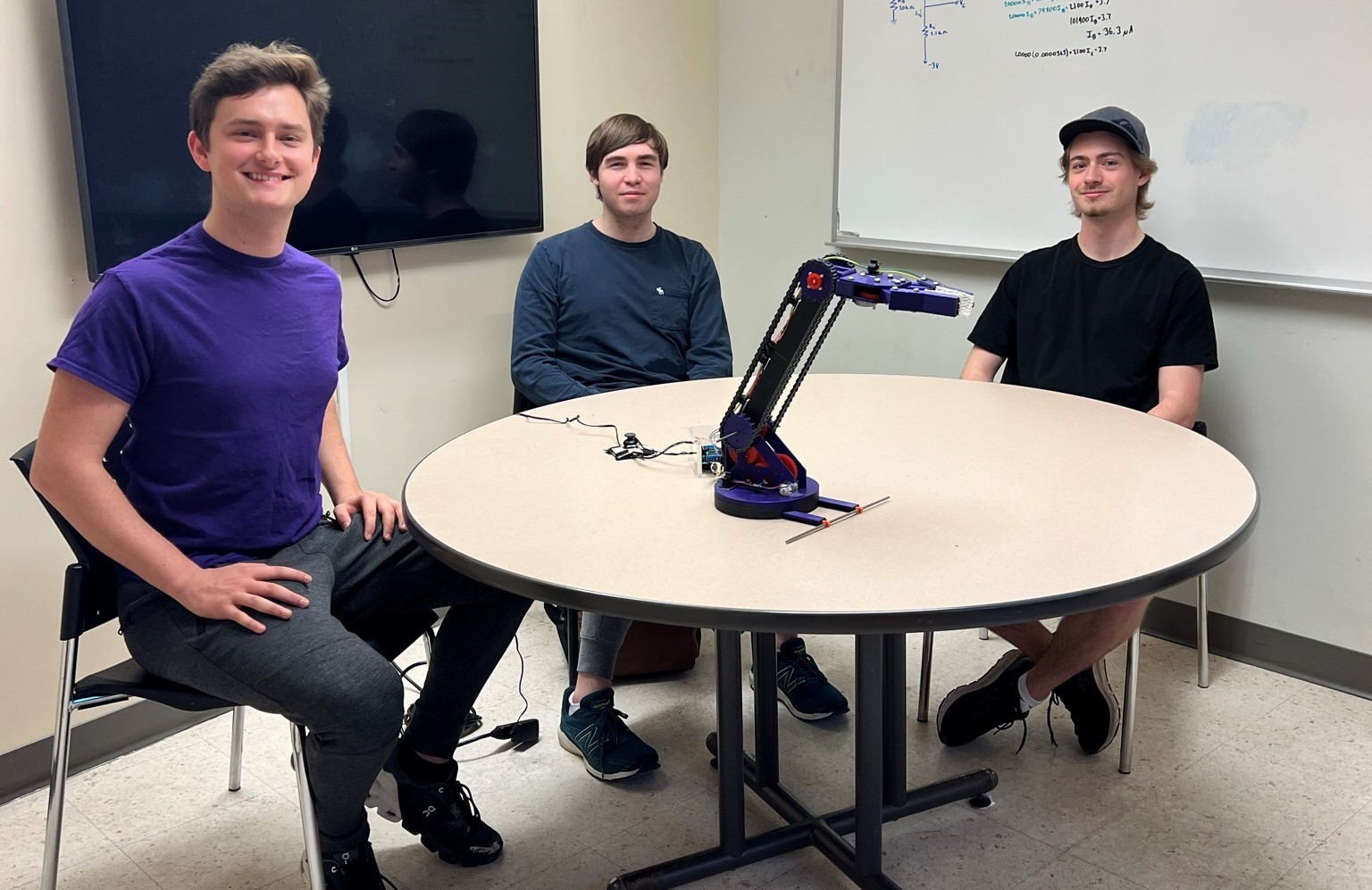 First-year engineering students prototype a robotic arm