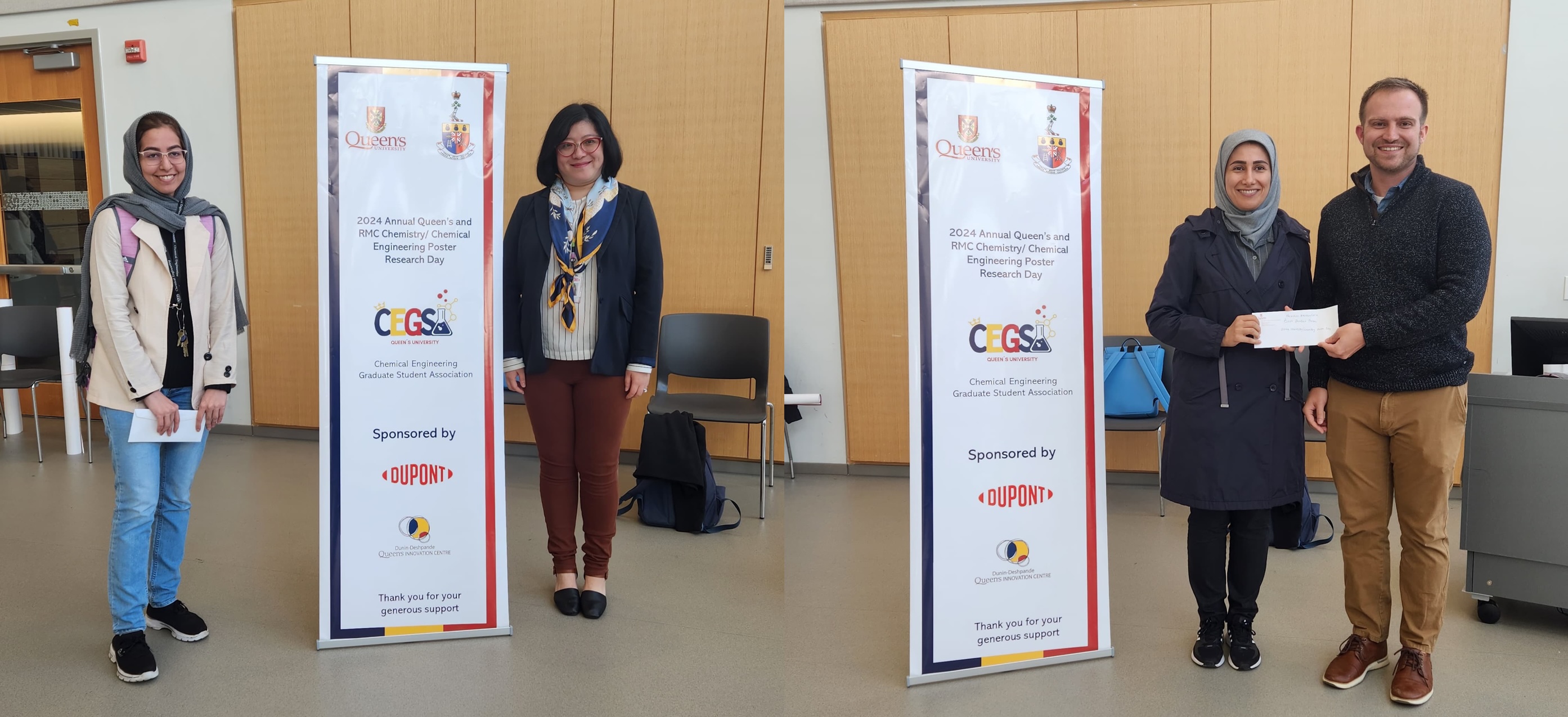 Left: Right: Noushin Rajabalinia, winner of the Best Postdoctoral Poster Award and Fatemeh Arghavan, winner of People’s Choice Award