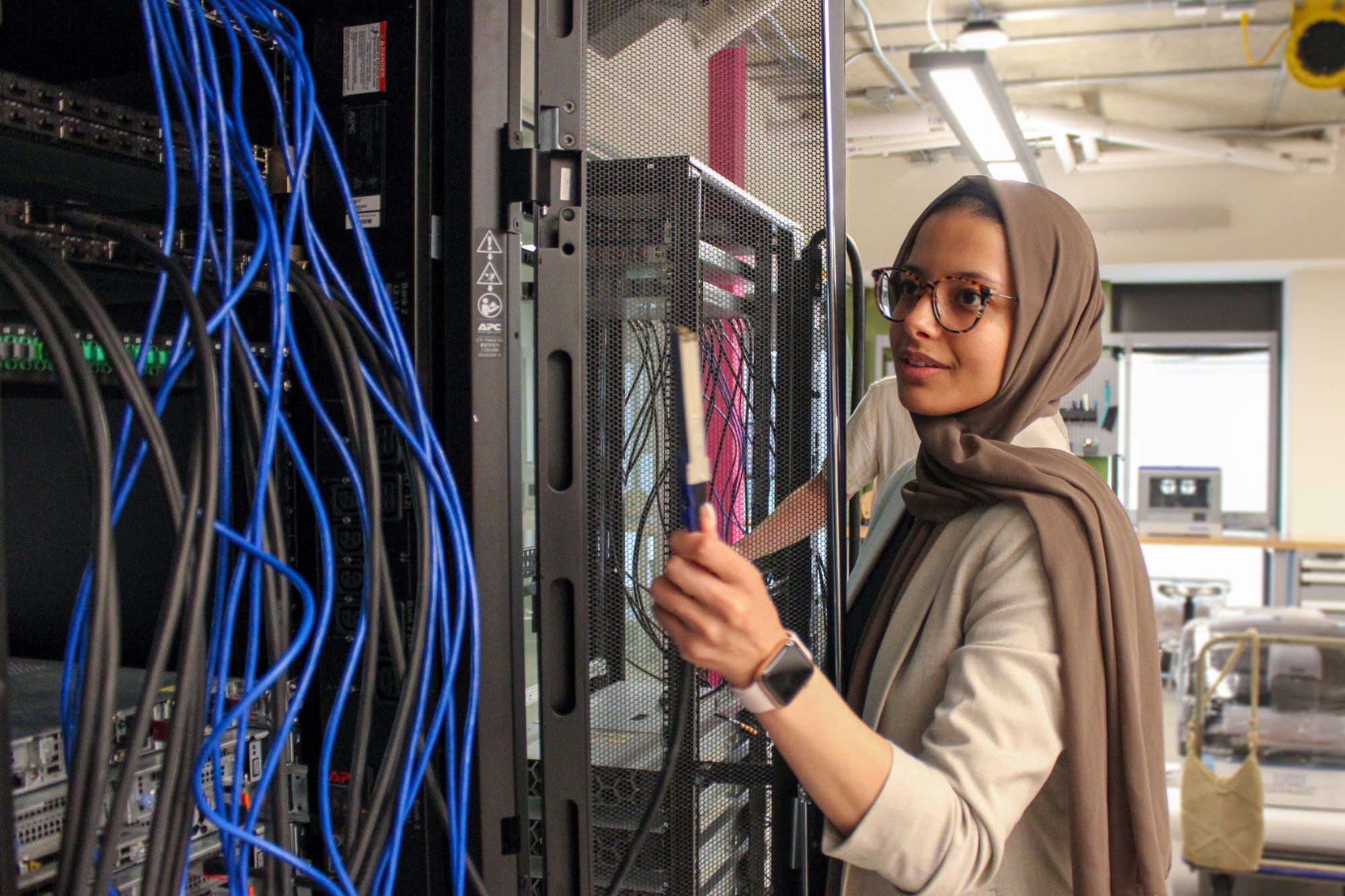 student at Ryan Grant lab